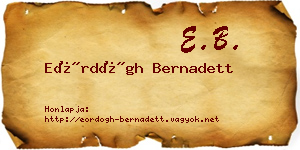 Eördögh Bernadett névjegykártya